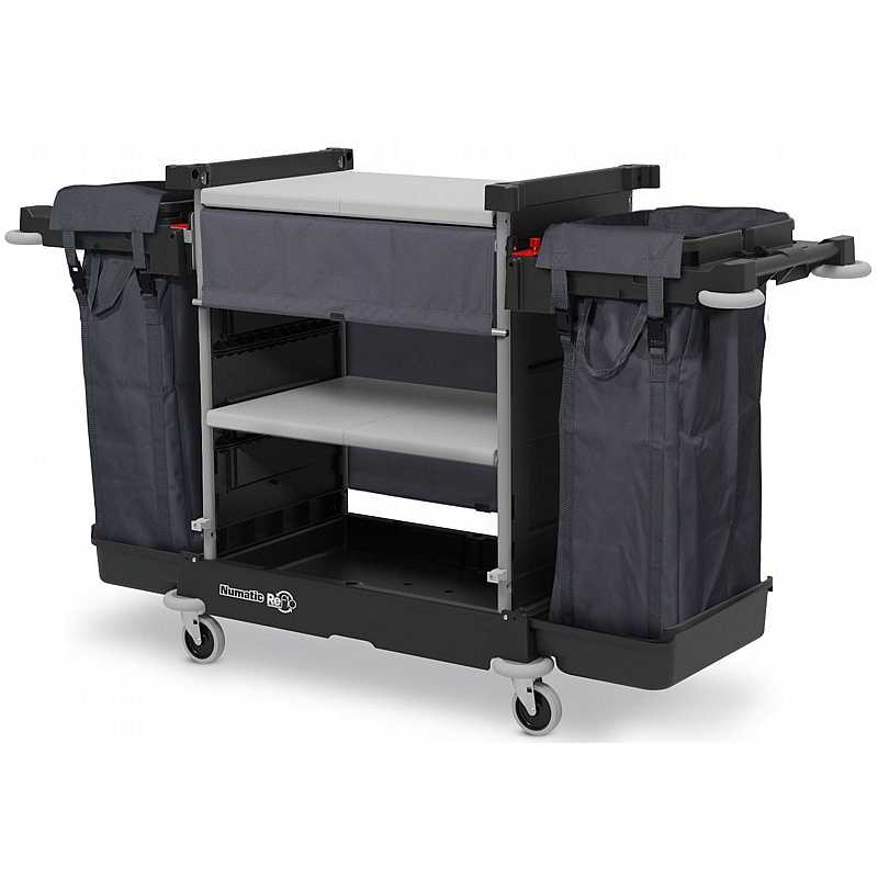 Numatic NuKeeper NKT-2LLR Flexi Front Twin Housekeeping Trolley - Cleaning & Hygiene