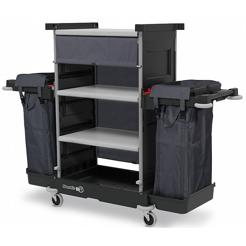 Numatic NuKeeper NKT-2R Flexi Front Twin Housekeeping Trolley - Cleaning & Hygiene