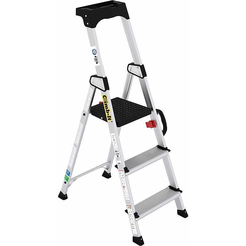 Climb-It Aluminium Professional Folding Step Ladders - Access Equipment