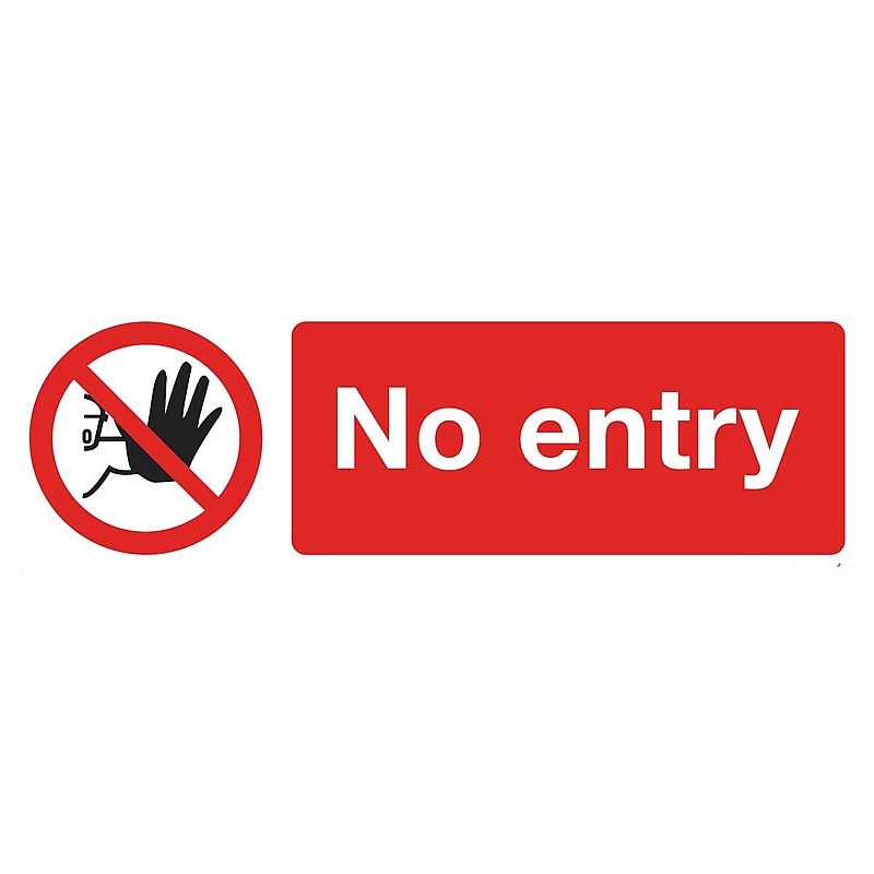 No Entry Rigid Plastic Signs - Premises