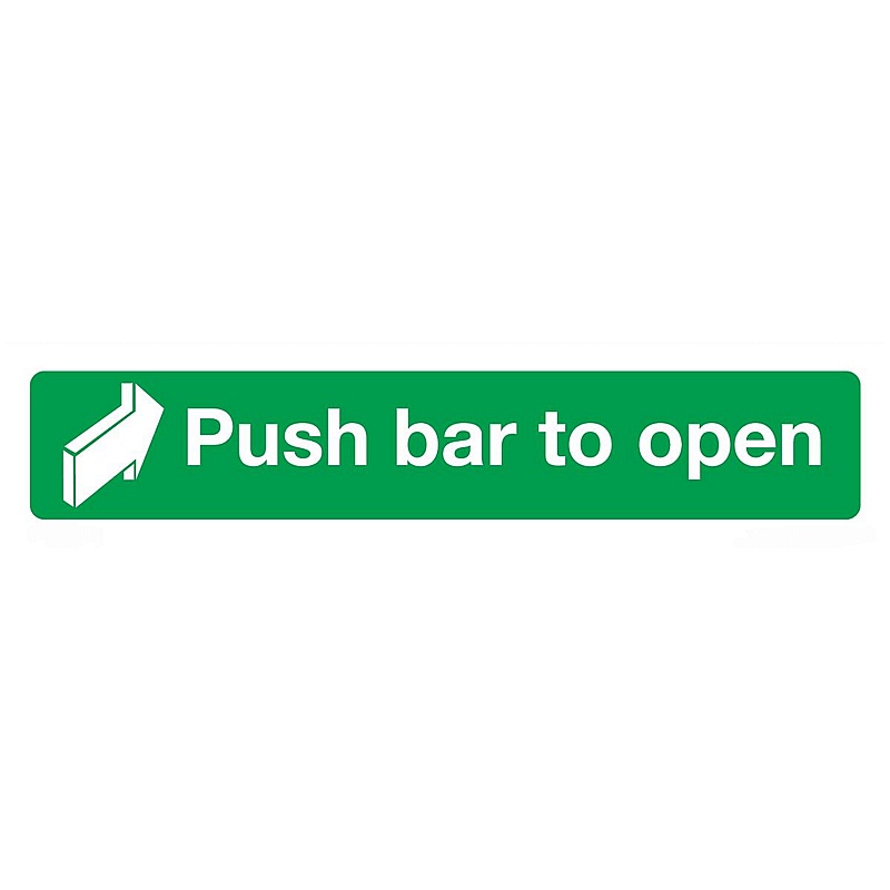 Push Bar To Open Rigid Plastic Signs - Premises