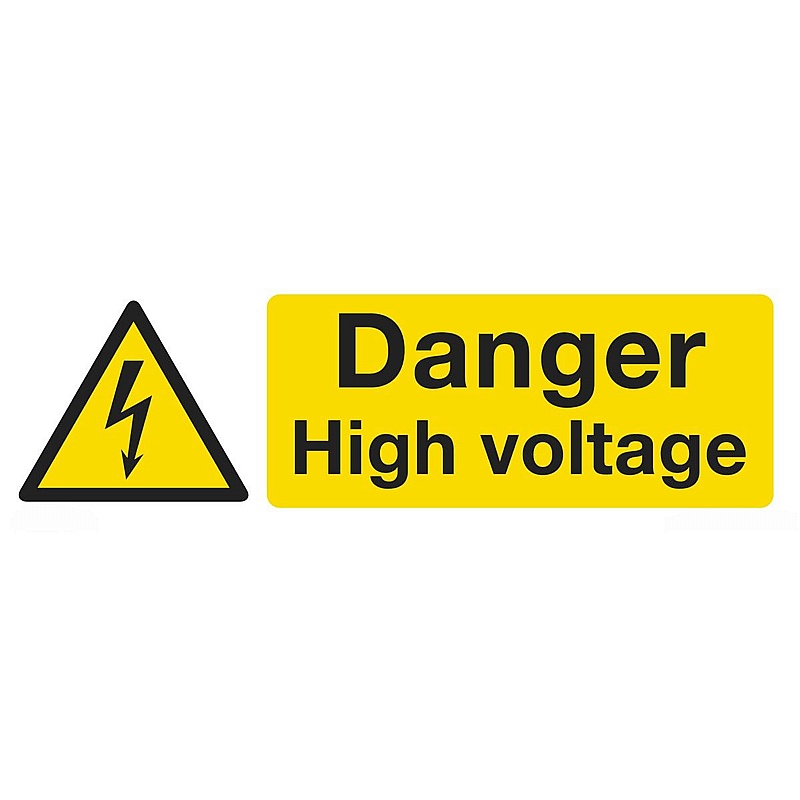 Danger High Voltage Rigid Plastic Signs - Premises