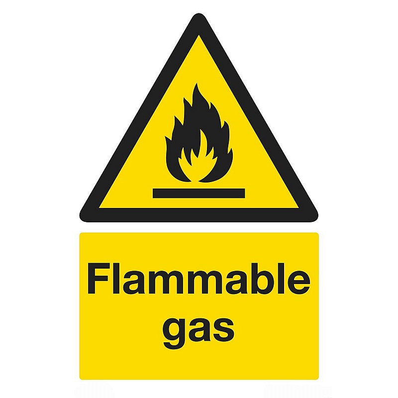 Danger Flammable Gas Rigid Plastic Signs - Premises