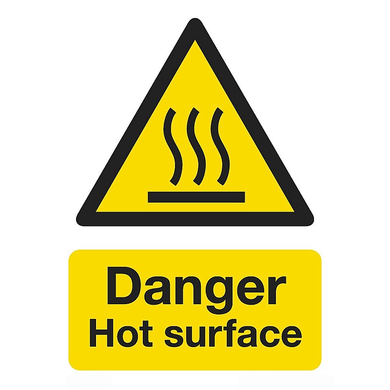 Danger Hot Surface Rigid Plastic Signs - Premises