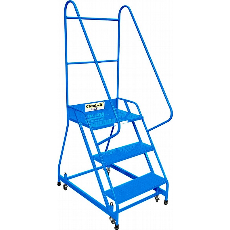 Climb-It Steel Mobile Spring Loaded Steps - Access Equipment
