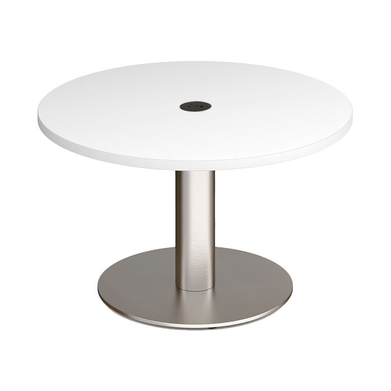 Monza Round Coffee Tables with Power - Office Furniture