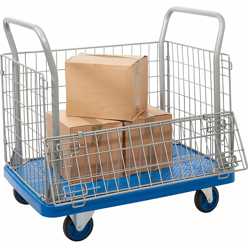 ProPlaz Blue Mesh Platform Trolleys - Handling & Lifting