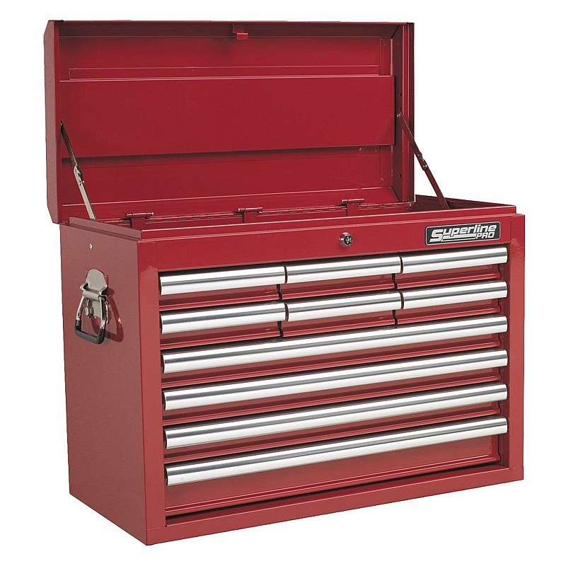 Superline Pro 10 Drawer Top Chest with 139pc Tool Kit - Workshop