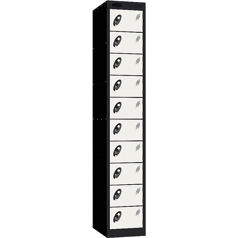 Stellar Probe Antibacterial 10 Compartment Lockers with Hasp and Staple Lock - Lockers & Cloakroom