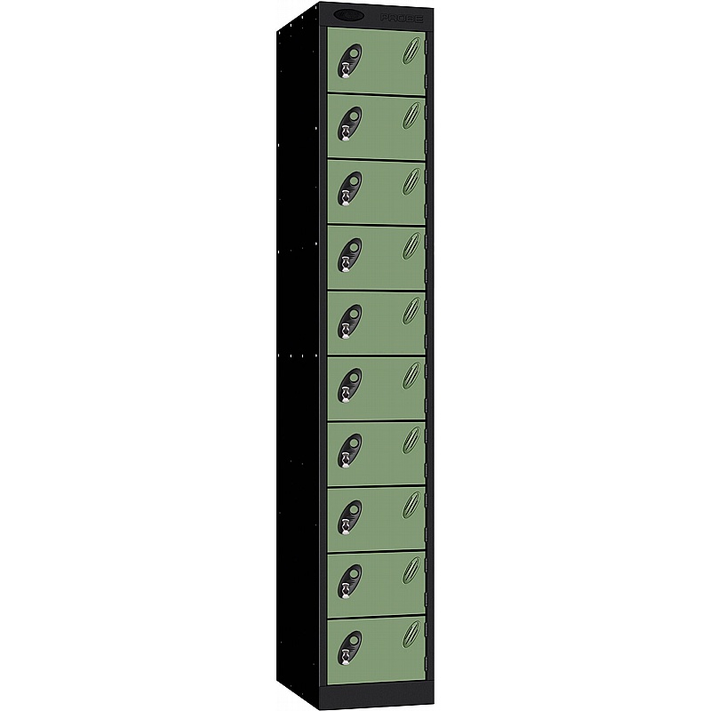 Stellar Probe Equinox Antibacterial 10 Compartment Lockers with Hasp and Staple Lock - Lockers & Cloakroom