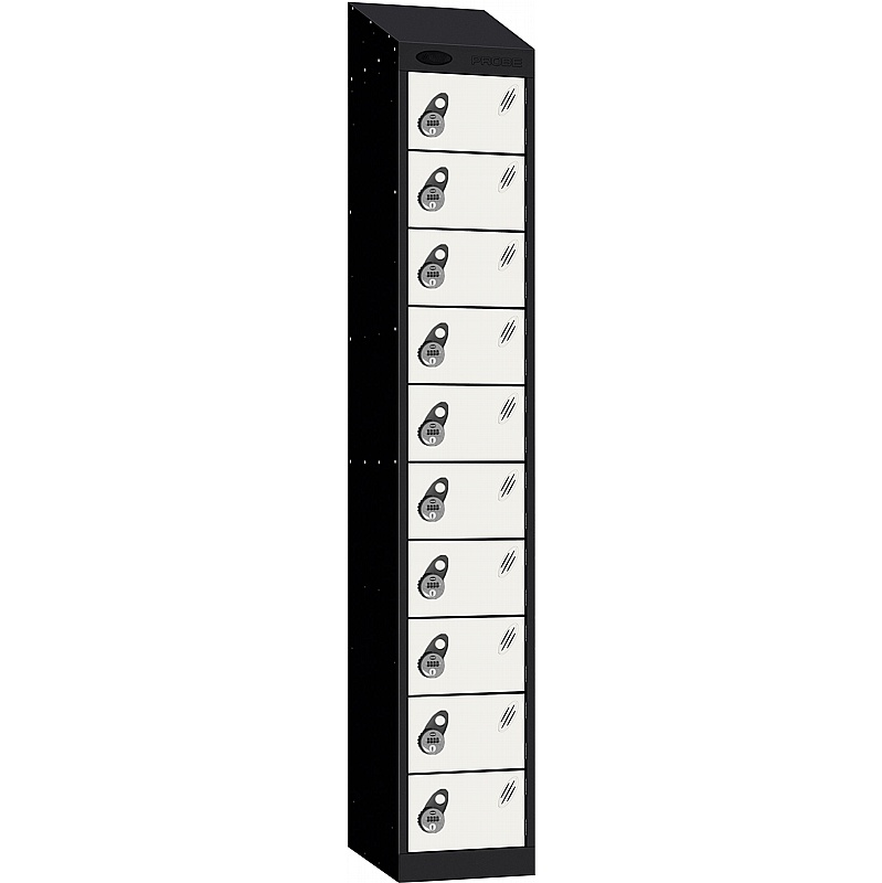 Stellar Probe Antibacterial Sloping Top 10 Compartment Lockers with Manual Combination Lock - Lockers & Cloakroom