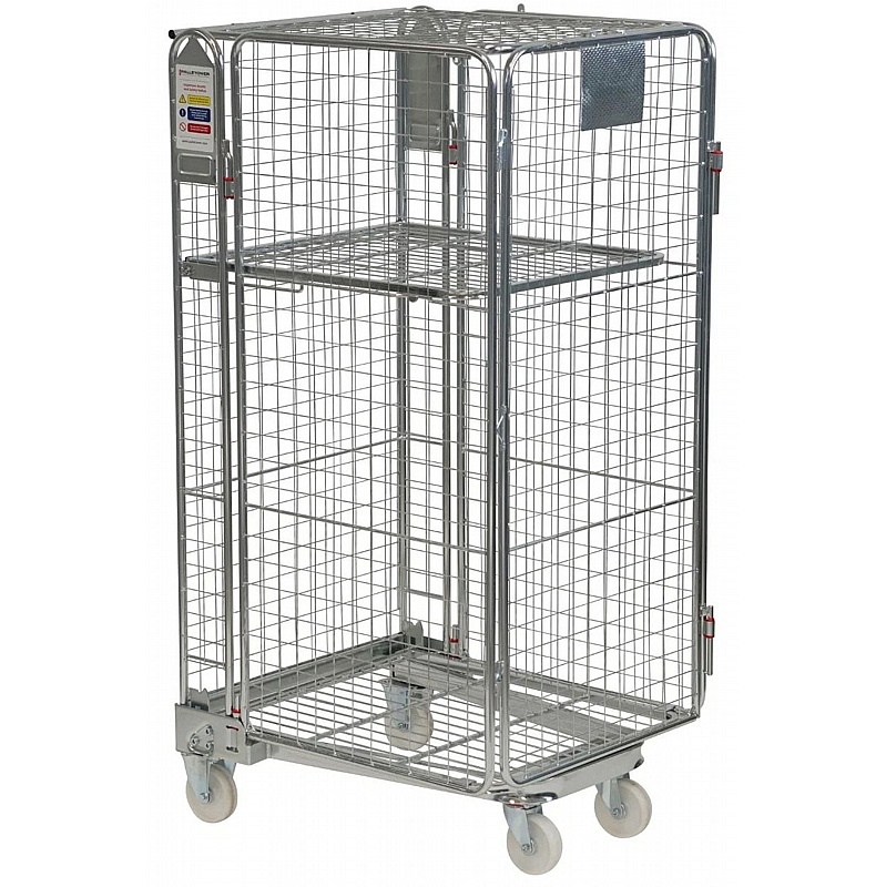 Palus 4 Sided Full Security Nestable Roll Pallet Cages with Mesh Infill Frame - Handling & Lifting