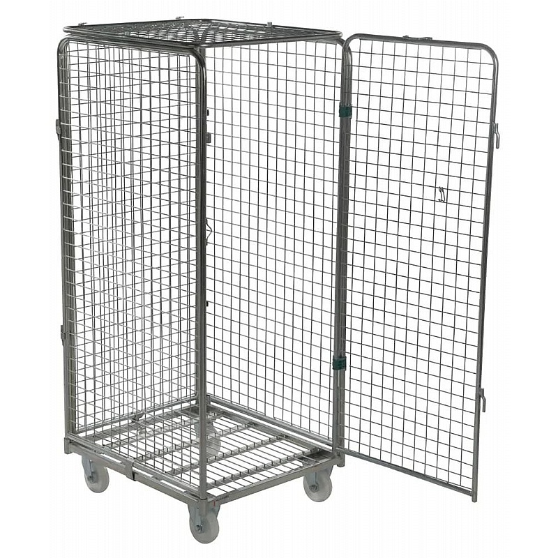 Palus 4 Sided Full Security Demountable Roll Pallet Cages with Mesh Infill Frame - Handling & Lifting
