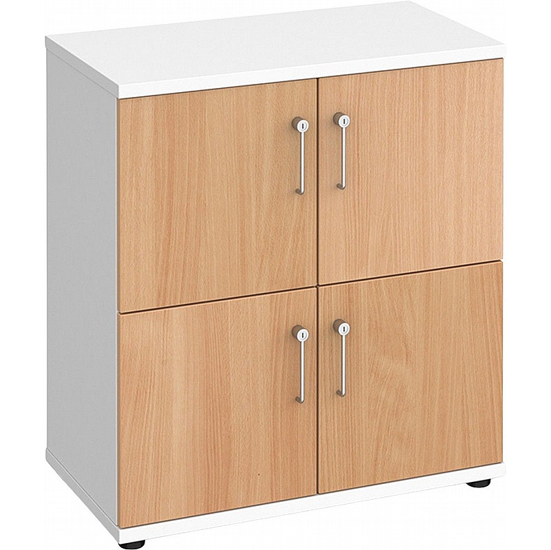 Contract Plus 4 Person Wooden Office Lockers - Lockers & Cloakroom