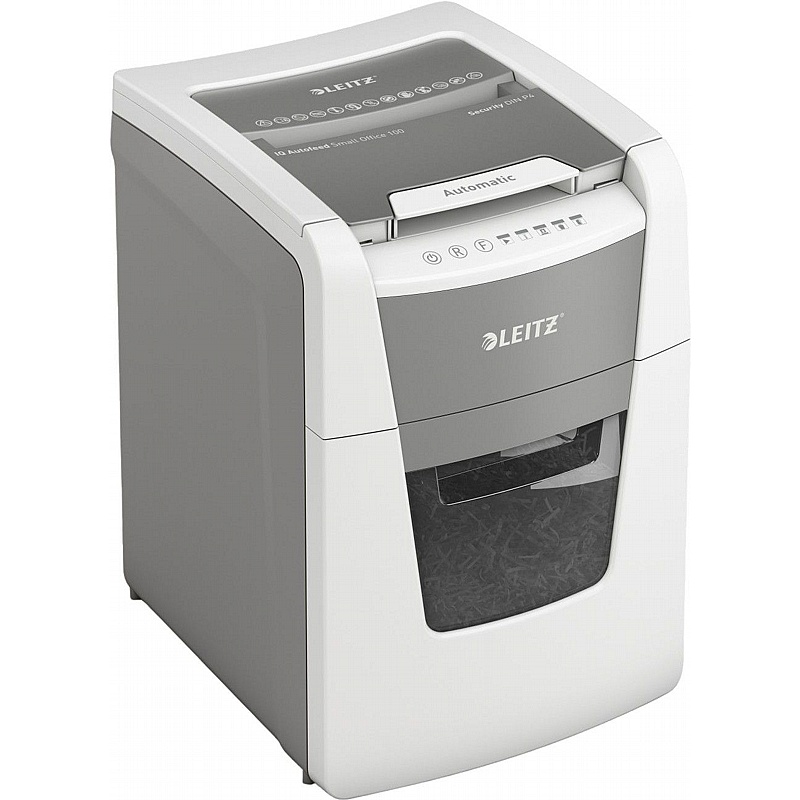 Leitz IQ-P4 Small Office Autofeed Cross Cut Paper Shredder - Office Furniture