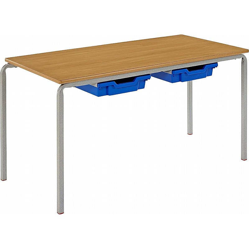 Alumni Crush Bent Rectangular School Tables with Trays - Education