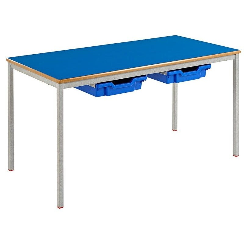 Alumni Fully Welded Rectangular School Tables with Trays - Education