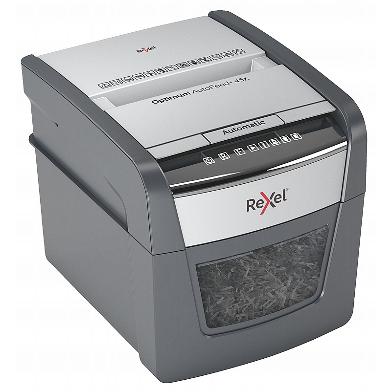 Rexel Optimum 45X Autofeed Automatic Cross Cut Paper Shredder - Office Furniture