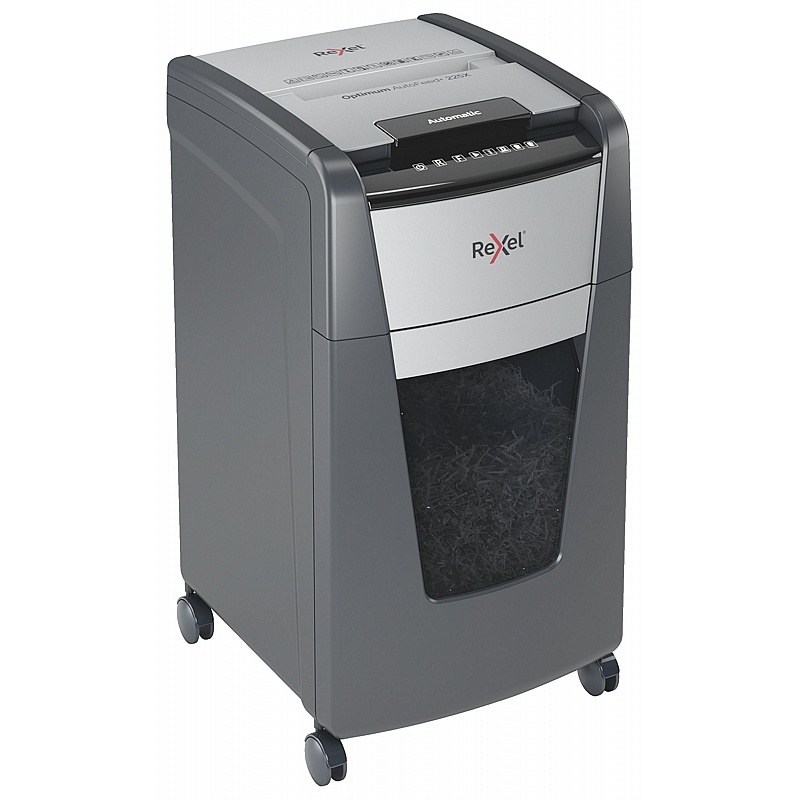 Rexel Optimum 225X Autofeed Plus Automatic Cross Cut Paper Shredder - Office Furniture