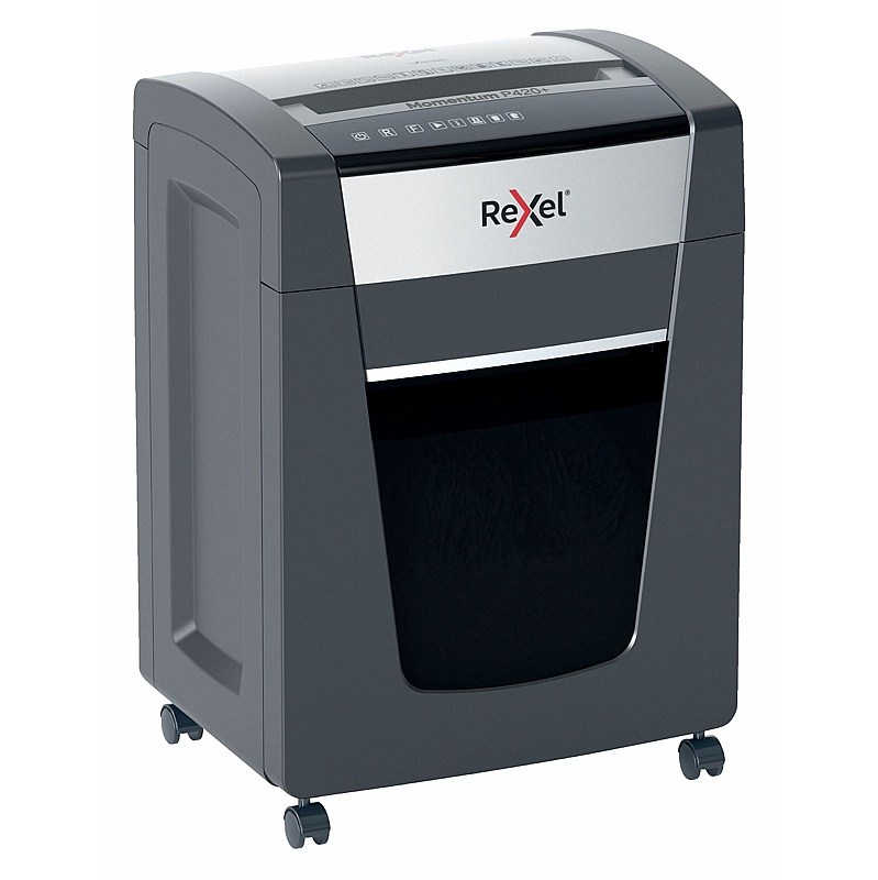 Rexel Momentum P420 Plus Anti Jam Cross Cut Paper Shredder - Office Furniture