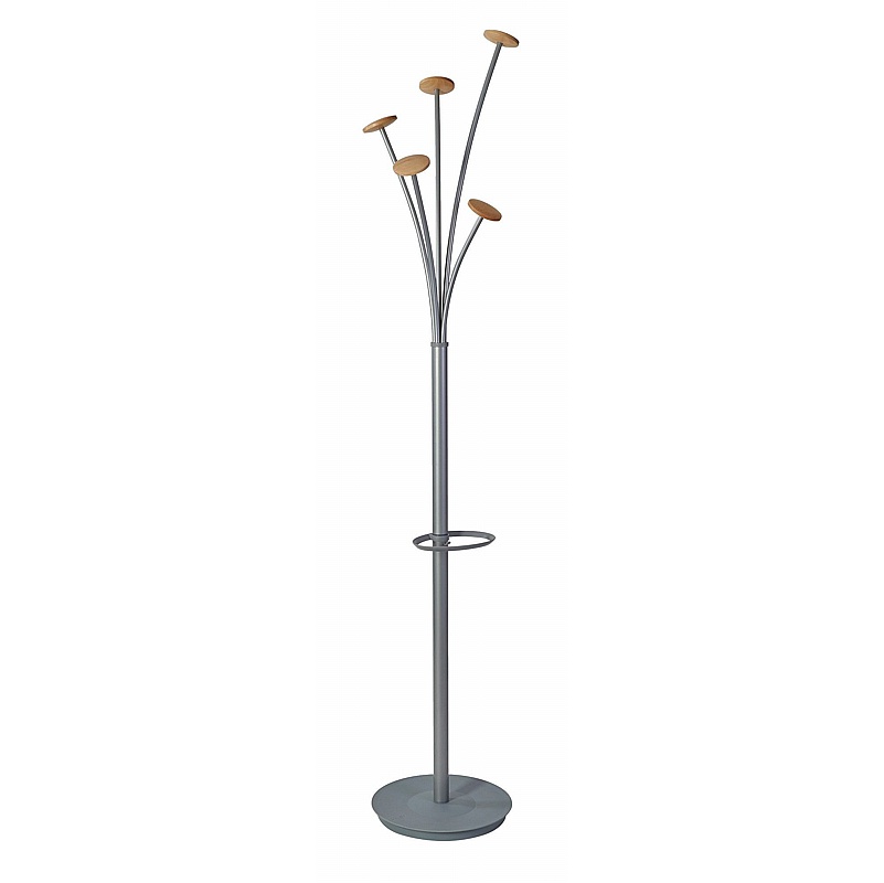 Festival Woody Silver Office Coat Stands - Office Furniture