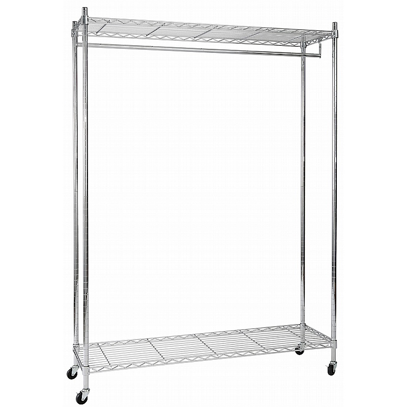 Franz Mobile Chrome Coat Rail - Office Furniture