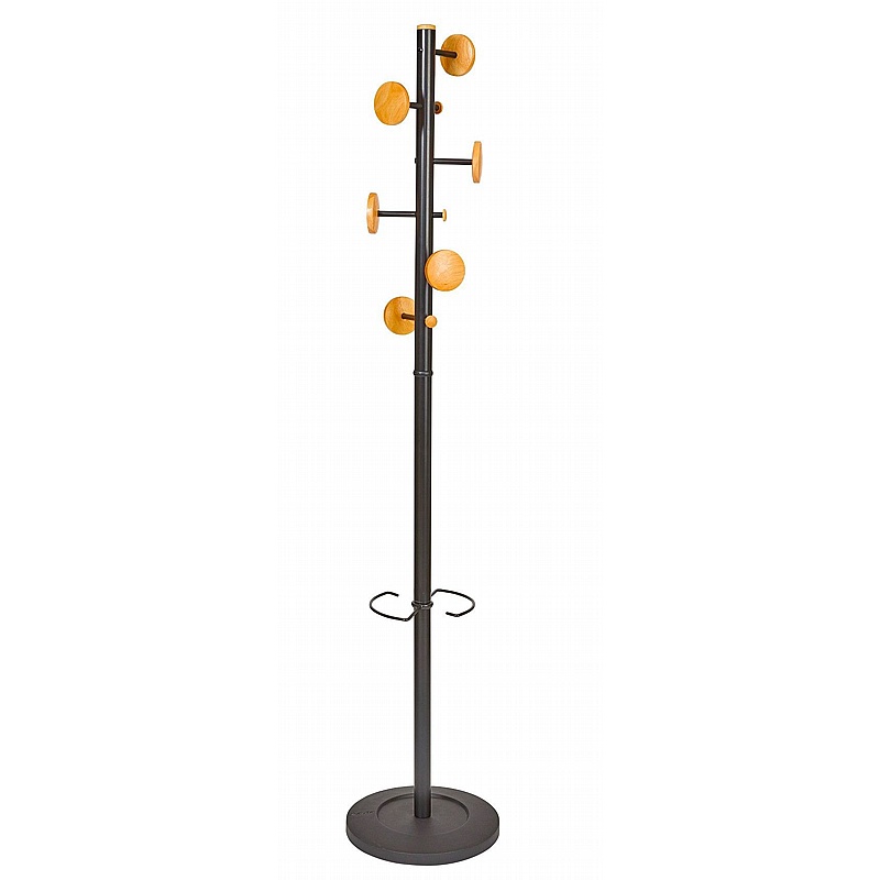 Music Woody Black Office Coat Stand - Office Furniture