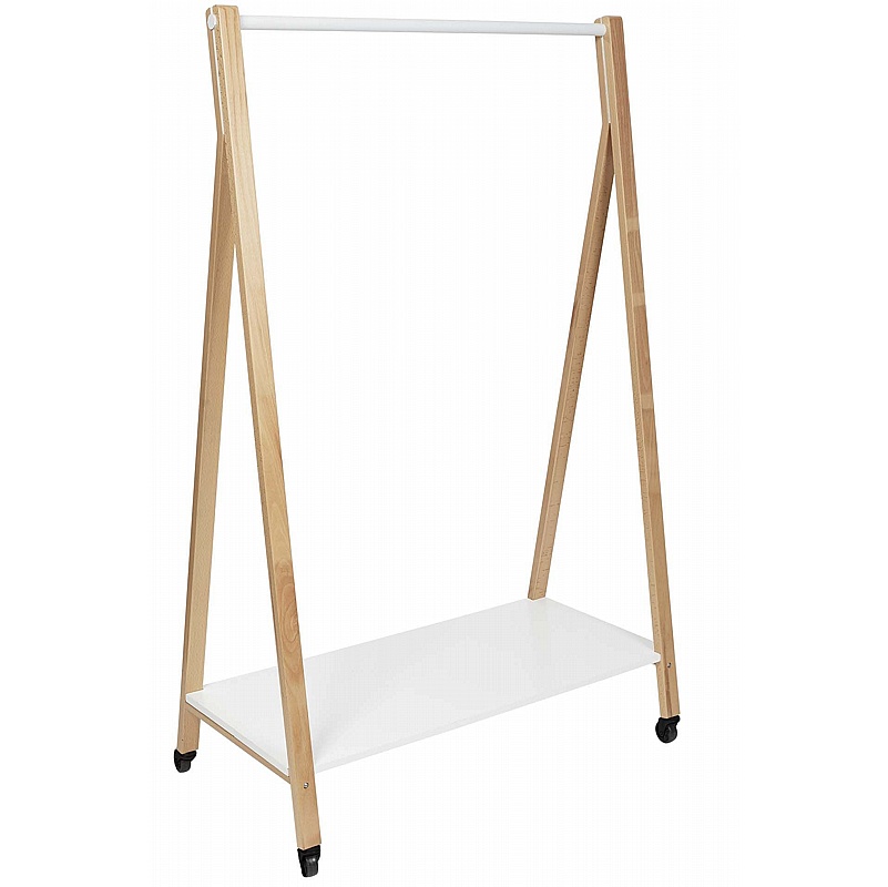 Woody Sleek Mobile Coat Rail - Office Furniture