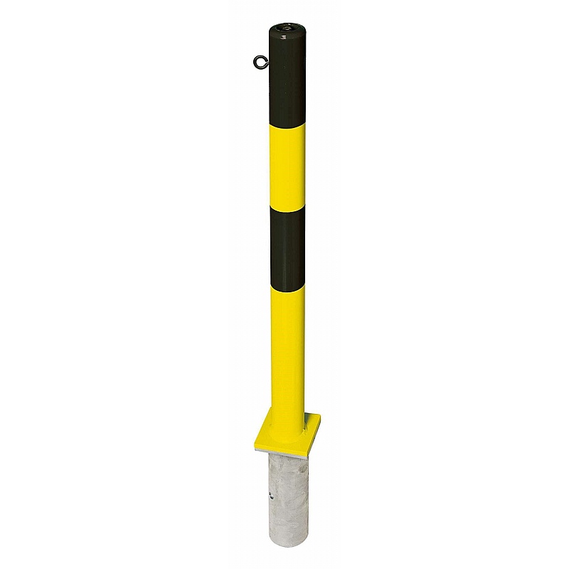 Removable Metal Posts Minder-B Round Galvanised and Painted Removable Barrier Posts from our ...