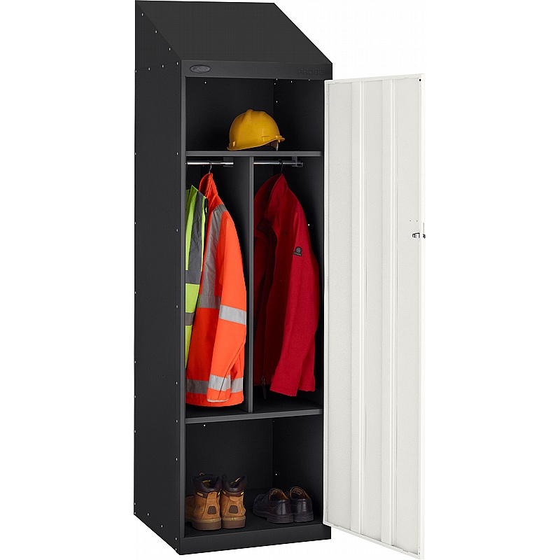 Stellar Probe Antibacterial Sloping Top 4 Compartment Crew Lockers with Cam Lock - Lockers & Cloakroom