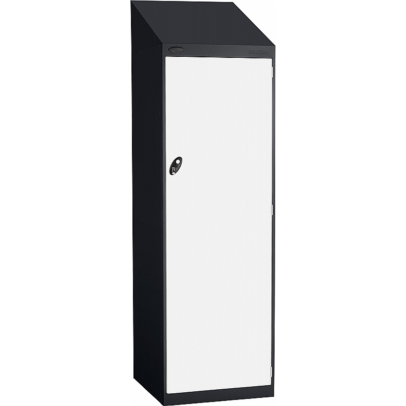 Stellar Probe Antibacterial Sloping Top 4 Compartment Crew Lockers with Hasp and Staple Lock - Lockers & Cloakroom