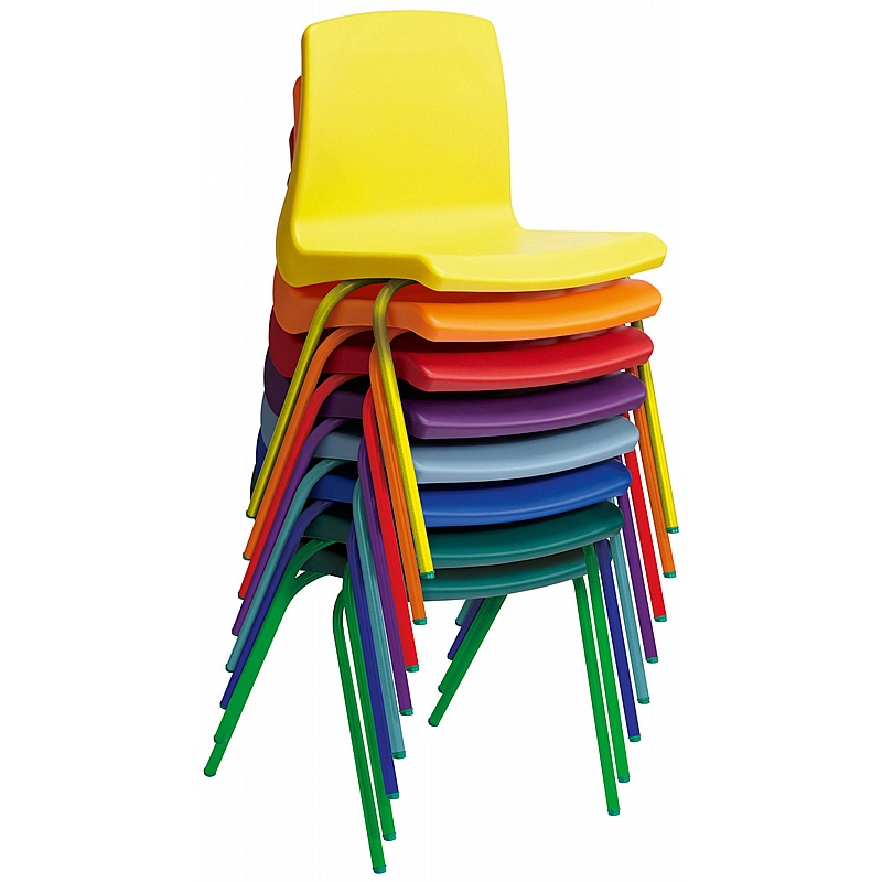 NP Colour Ergonomic Poly Stacking School Chairs - Education