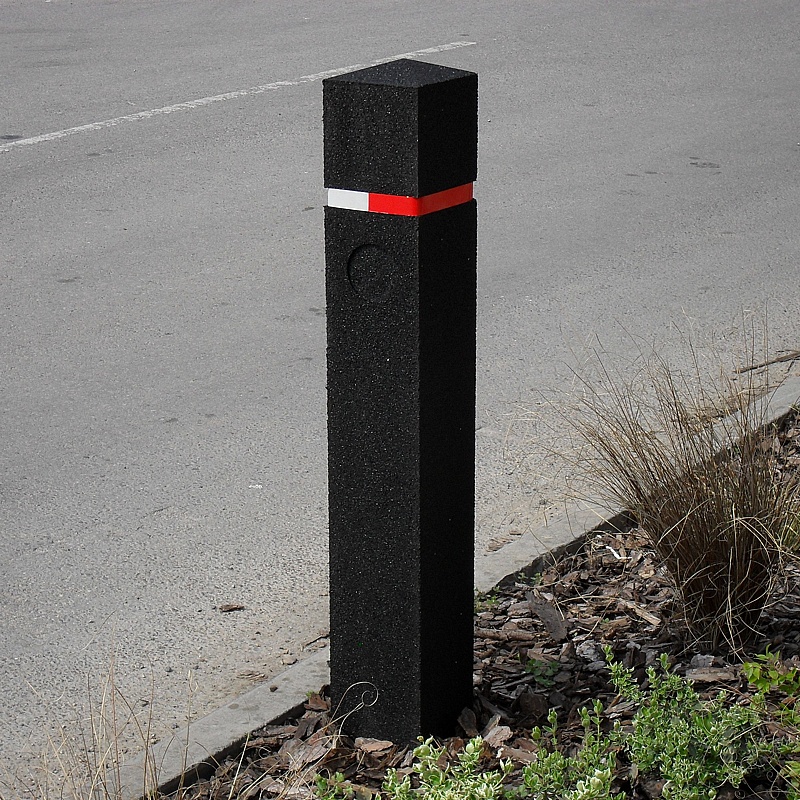Berkeley Recycled Rubber Pyramid Bollard - Premises