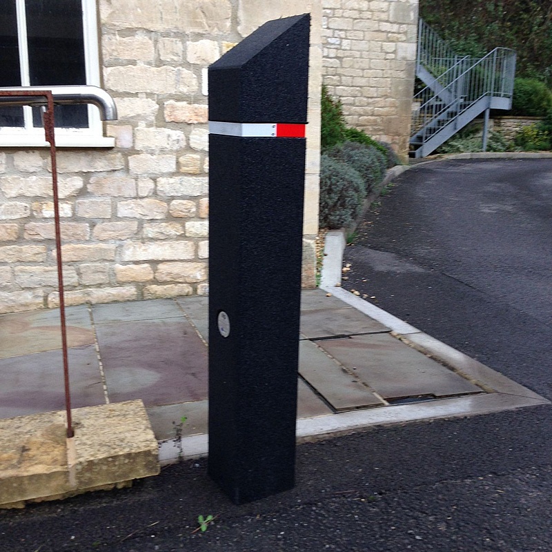 Berkeley Recycled Rubber Mitre Bollard - Premises