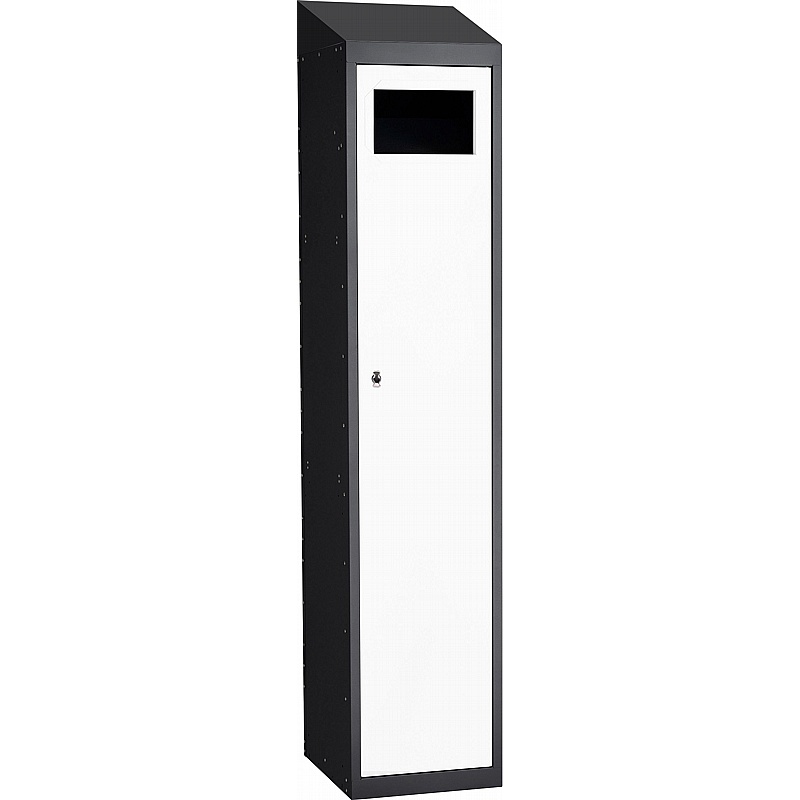 Stellar Probe Antibacterial Sloping Top Garment Collector Locker with Hasp and Staple Lock - Lockers & Cloakroom