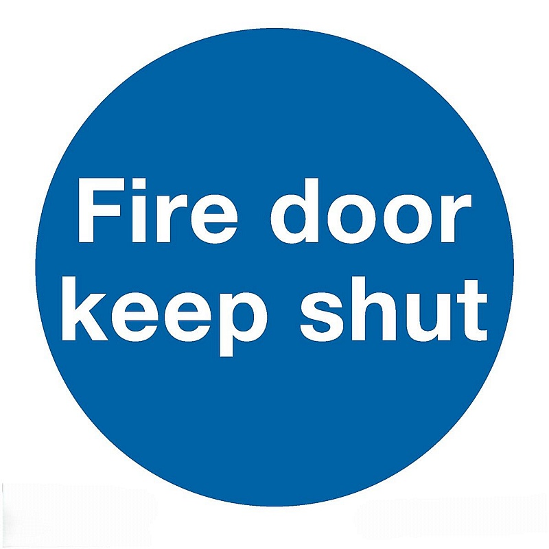 Fire Door Keep Shut Self-Adhesive Signs - Premises
