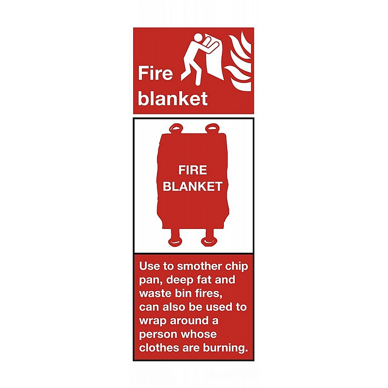 Fire Blanket Self-Adhesive Signs - Premises