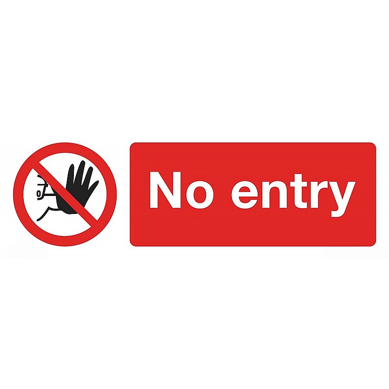 No Entry Self-Adhesive Signs - Premises