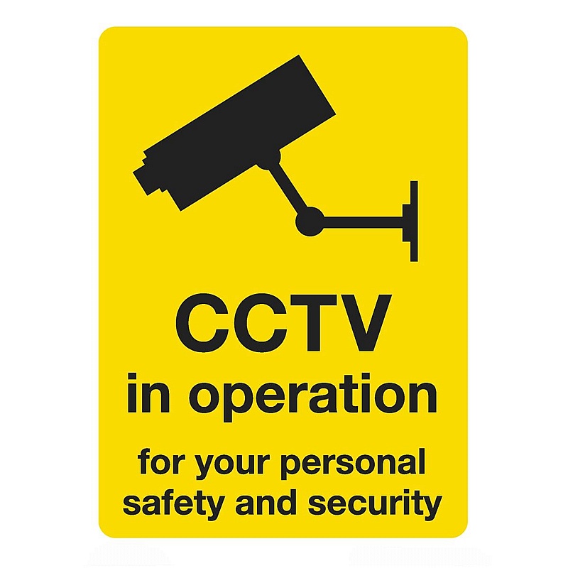 CCTV In Operation Self-Adhesive Signs - Premises