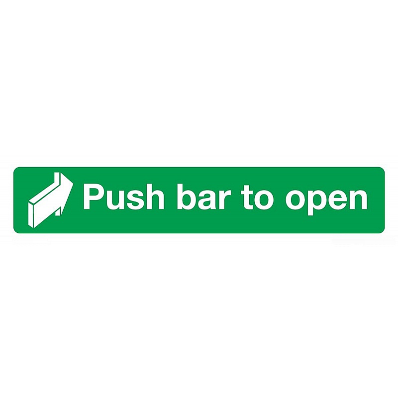 Push Bar To Open Self-Adhesive Signs - Premises