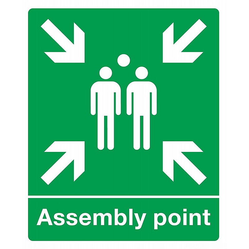 Assembly Point Self-Adhesive Signs - Premises