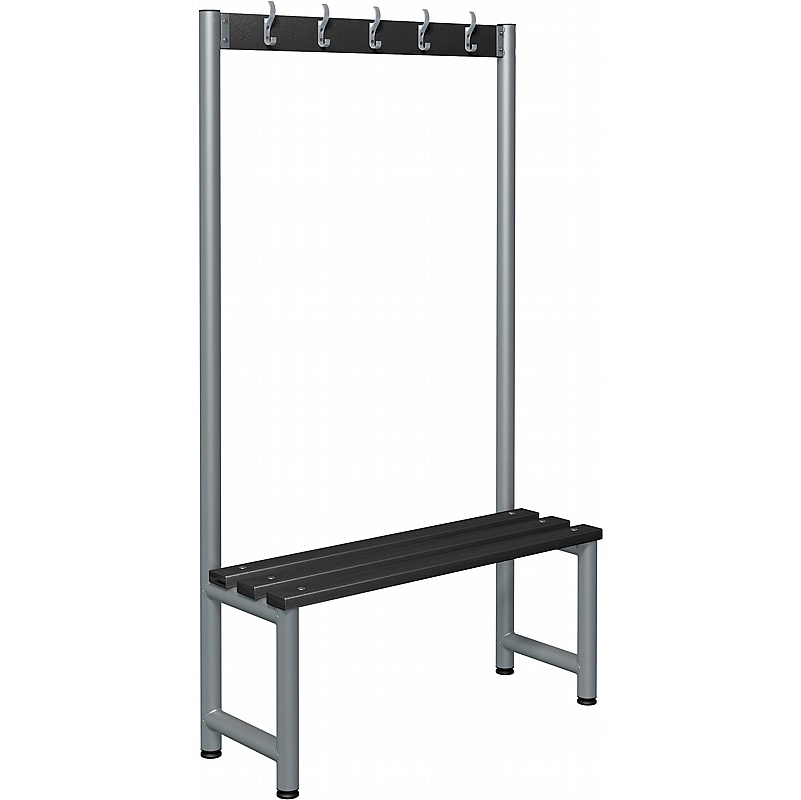 Stellar Probe Single Sided Changing and Cloakroom Bench Seats with Hooks - Education