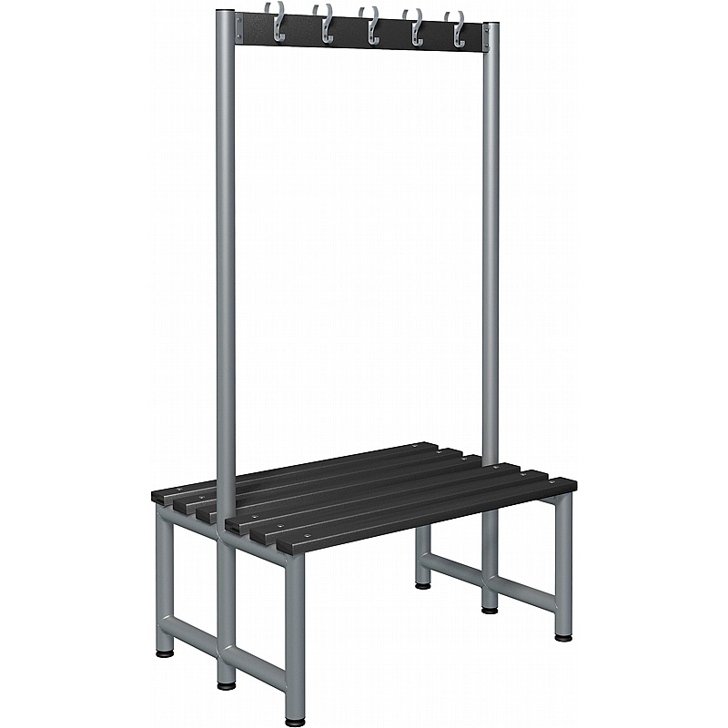 Stellar Probe Double Sided Changing and Cloakroom Bench Seats with Hooks - Education