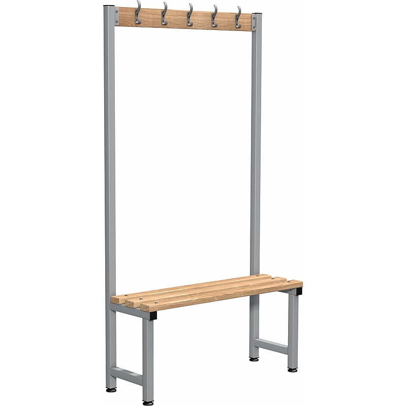 Stellar Probe Budget Single Sided Changing and Cloakroom Bench Seats with Hooks - Education