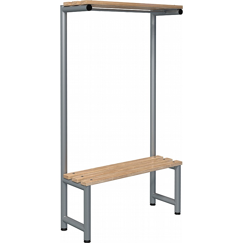 Stellar Probe Single Sided Wooden Slat Overhead Hanging Changing and Cloakroom Benches - Education