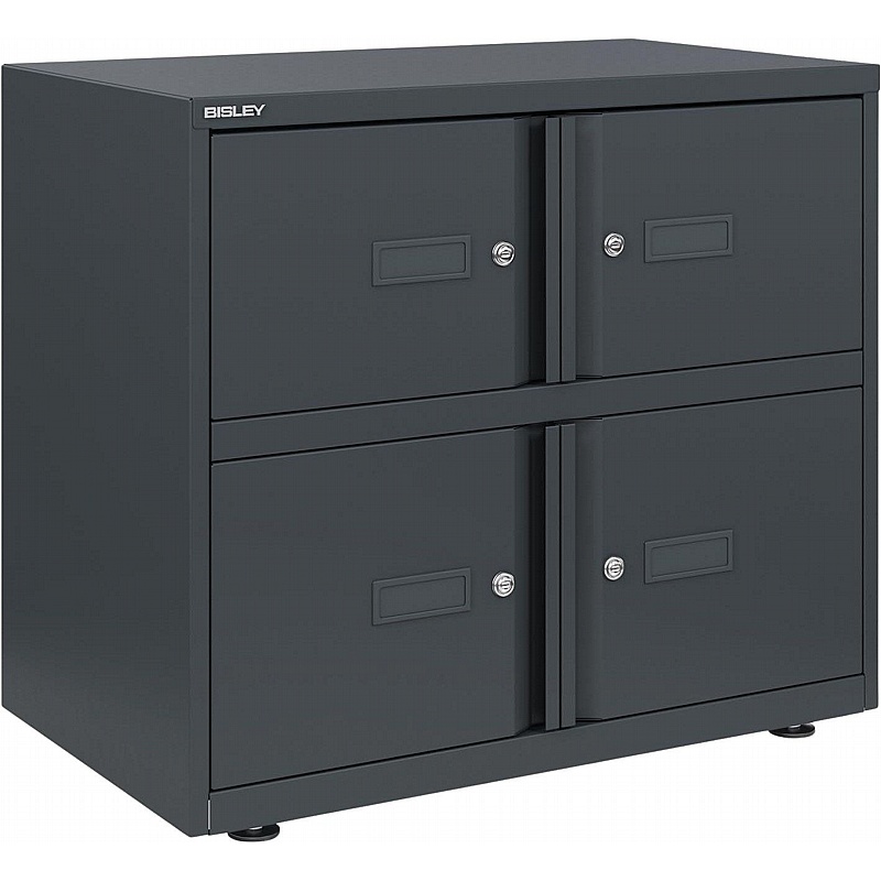 Bisley Essentials 4 Person Metal Office Lockers - Lockers & Cloakroom