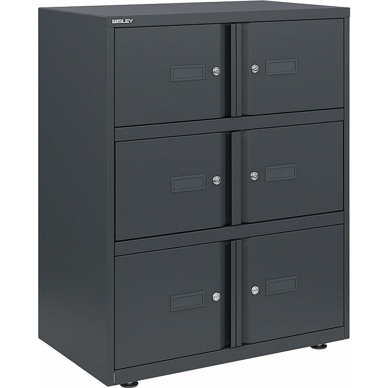 Bisley Essentials 6 Person Metal Office Lockers - Lockers & Cloakroom