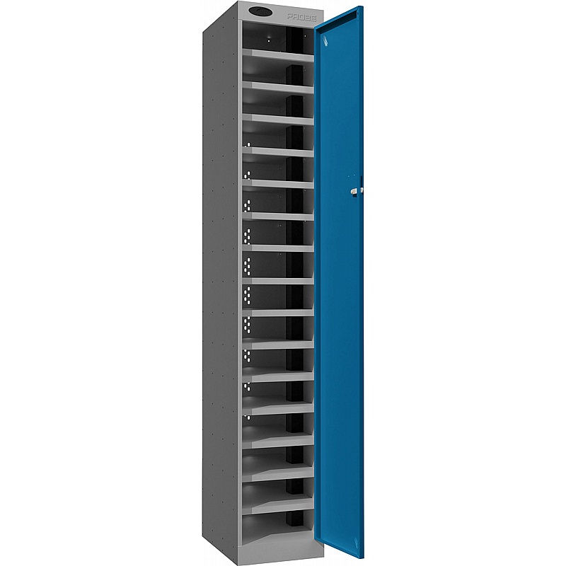 Stellar PowerBox Probe 16 Compartment Laptop and Tablet Charging Cupboard with Hasp and Staple Lock - Lockers & Cloakroom