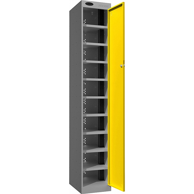 Stellar PowerBox Probe Equinox 10 Compartment Laptop and Tablet Charging Cupboard with Hasp and Staple Lock - Lockers & Cloakroom