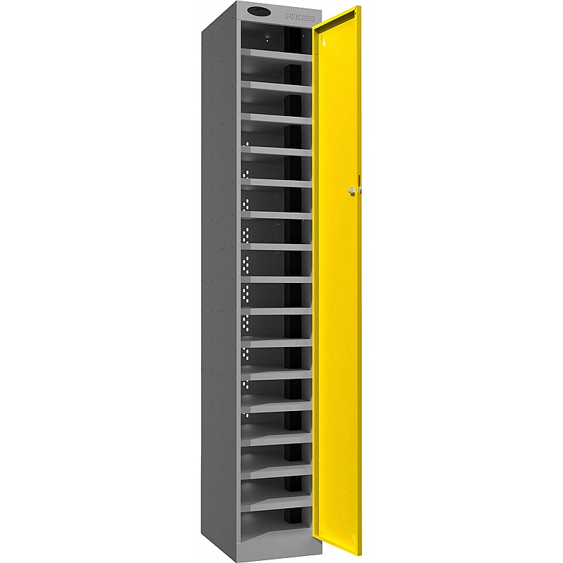 Stellar PowerBox Probe Equinox 16 Compartment Laptop and Tablet Charging Cupboard with Hasp and Staple Lock - Lockers & Cloakroom